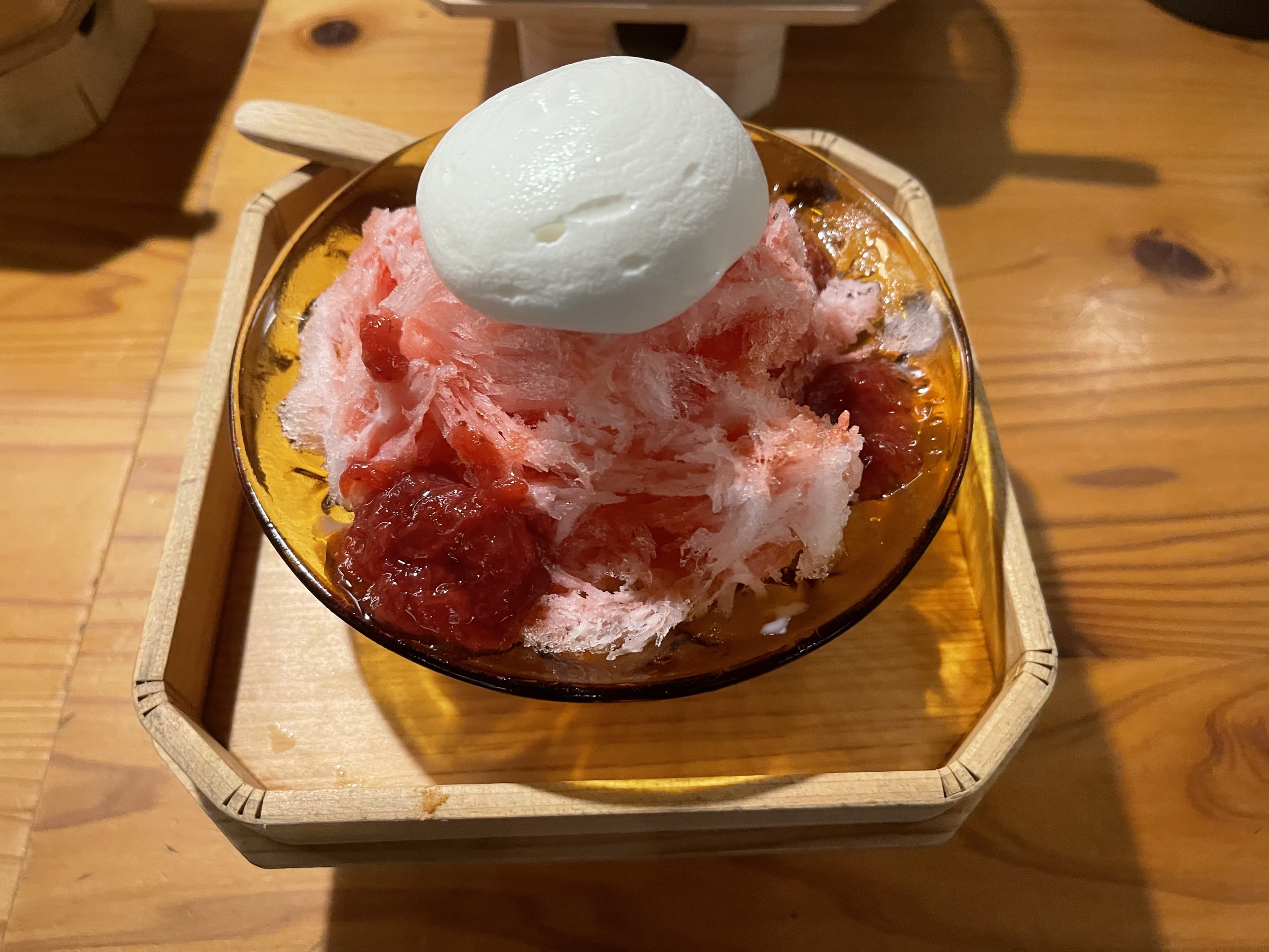 Strawberry shaved ice